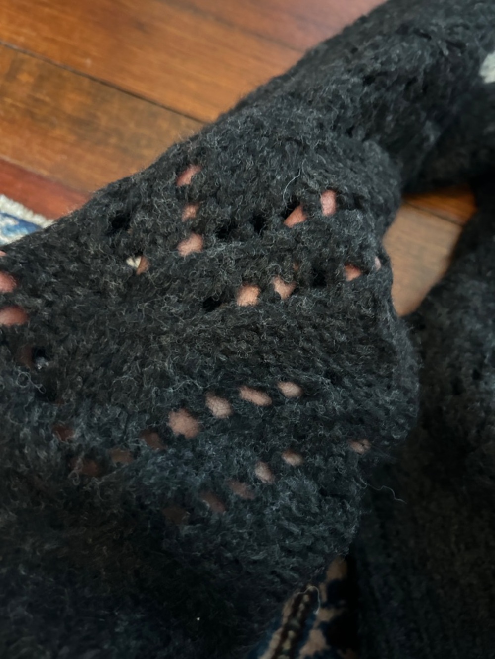 Veronica Beard Black & Cream Nordic-Style Knit Sweater - Picture 5 of 7